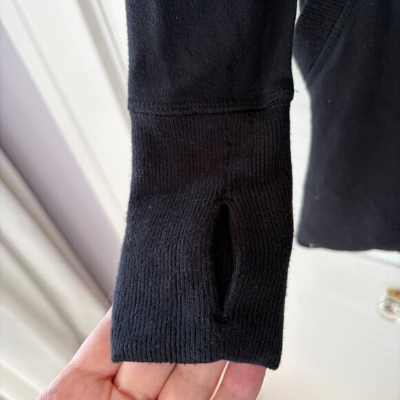 Athleta women's Pranayama Wrap open cardigan sweater XS black soft long sleeve - Picture 4 of 8